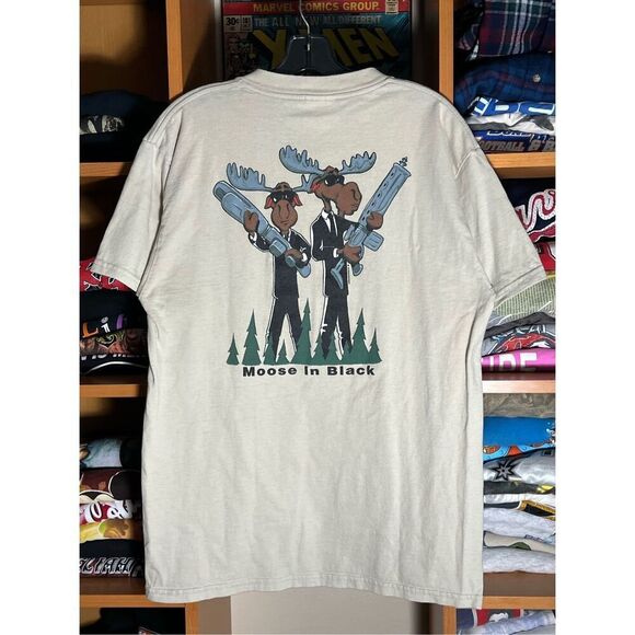 Vintage 90s Moose In Black Moose Creek Parody Tee - Picture 1 of 5